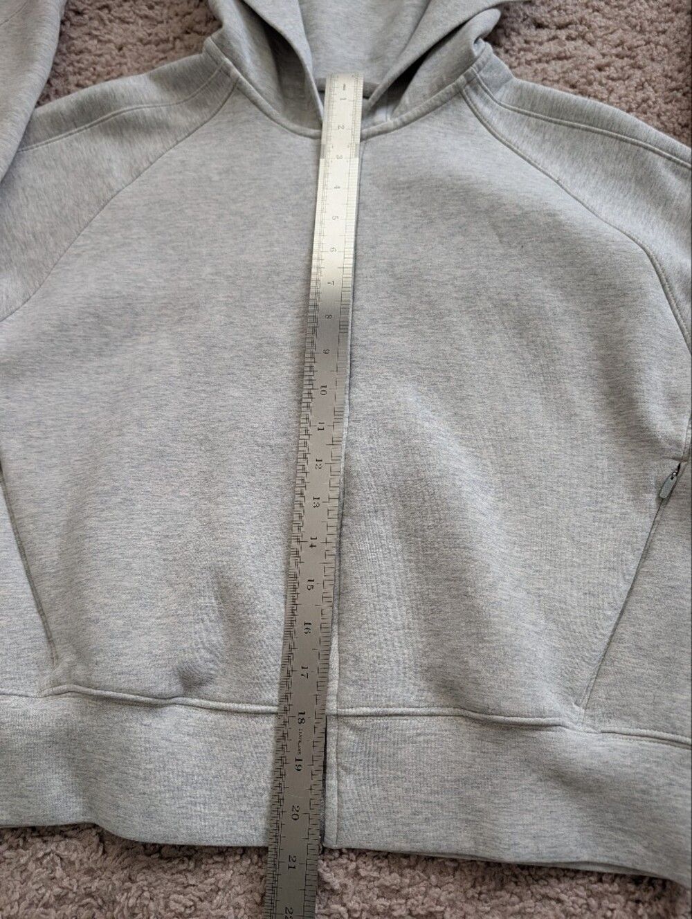 YPB Abercrombie Womens Marl Grey neoKNIT MAX Full-Zip Hoodie Size Medium - Picture 8 of 9